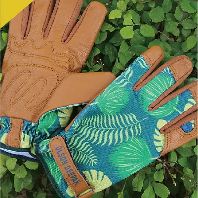 OLSON DEEPAK | High Quality Yard Work Rose Pruning Grain Leather Women Gardening Gloves