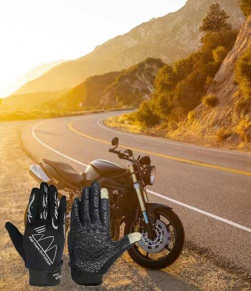 Touch Screen Sun Protection Safety Gloves, for Mountain Biking, Running, Hiking,General Using, Black Men & Women