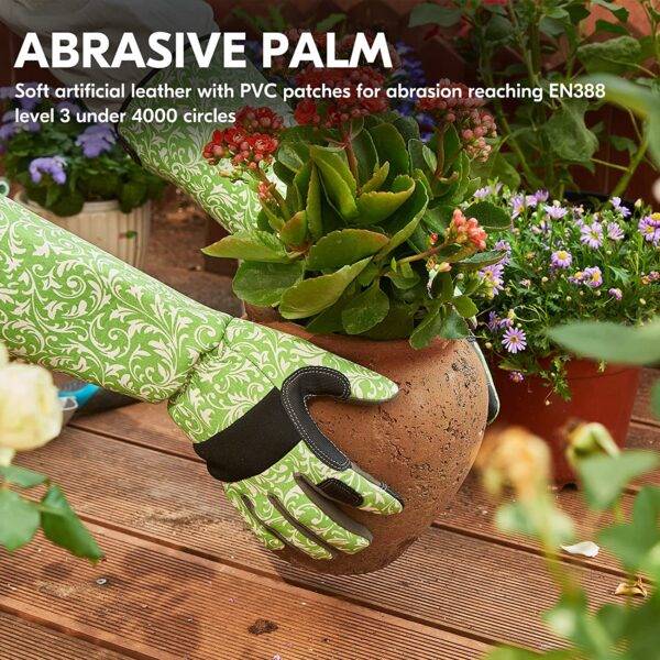Vgo | Gardening Gloves Ladies,Safety Work Gloves,Long Sleeves Gauntlet,Puncture Proof,Touchscreen
